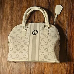 Vera New York White Monogram Logo Designer Handbag